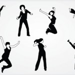 free 2 vector women silhouettes in motion